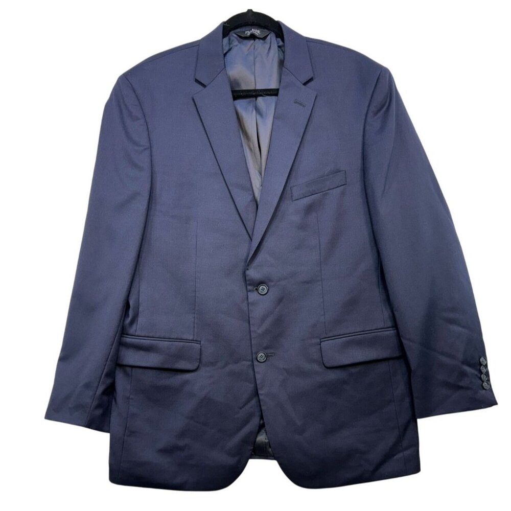 JOS. A. BANK Mens Executive Tailored Fit Wool Suit Jacket 44L Navy Blue
